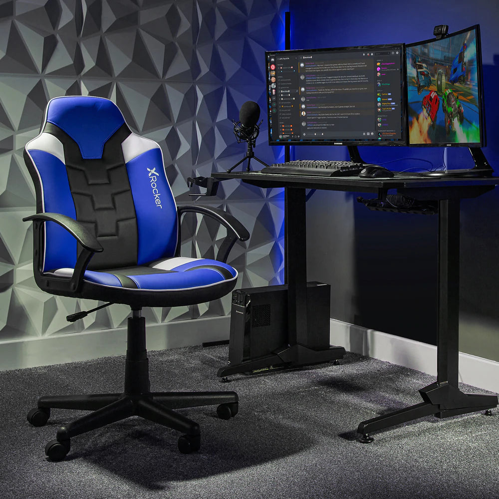 X Rocker® Saturn Mid-Back Gaming Office Chair - Blue
